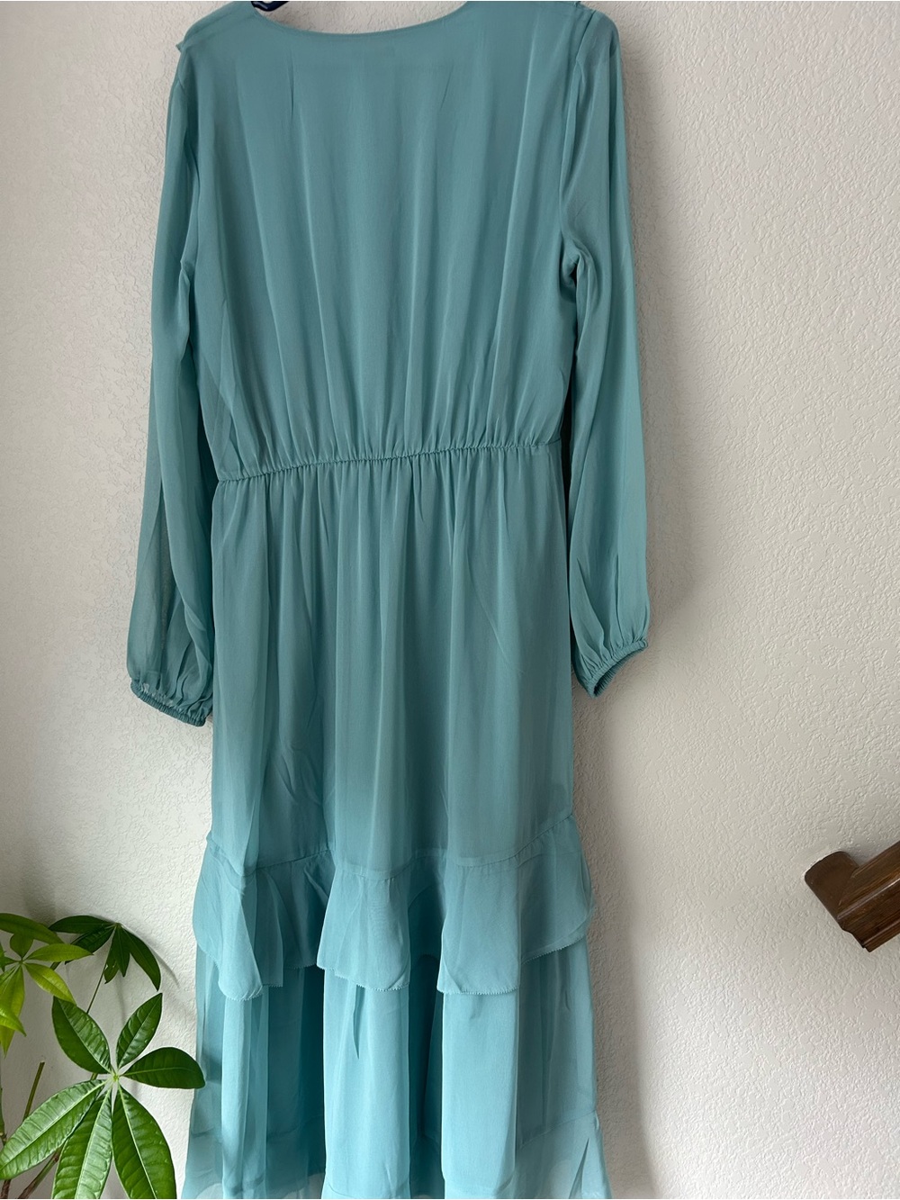 Ann Taylor Seafoam Tiered Chiffon Maxi Dress - Picture 3 of 4